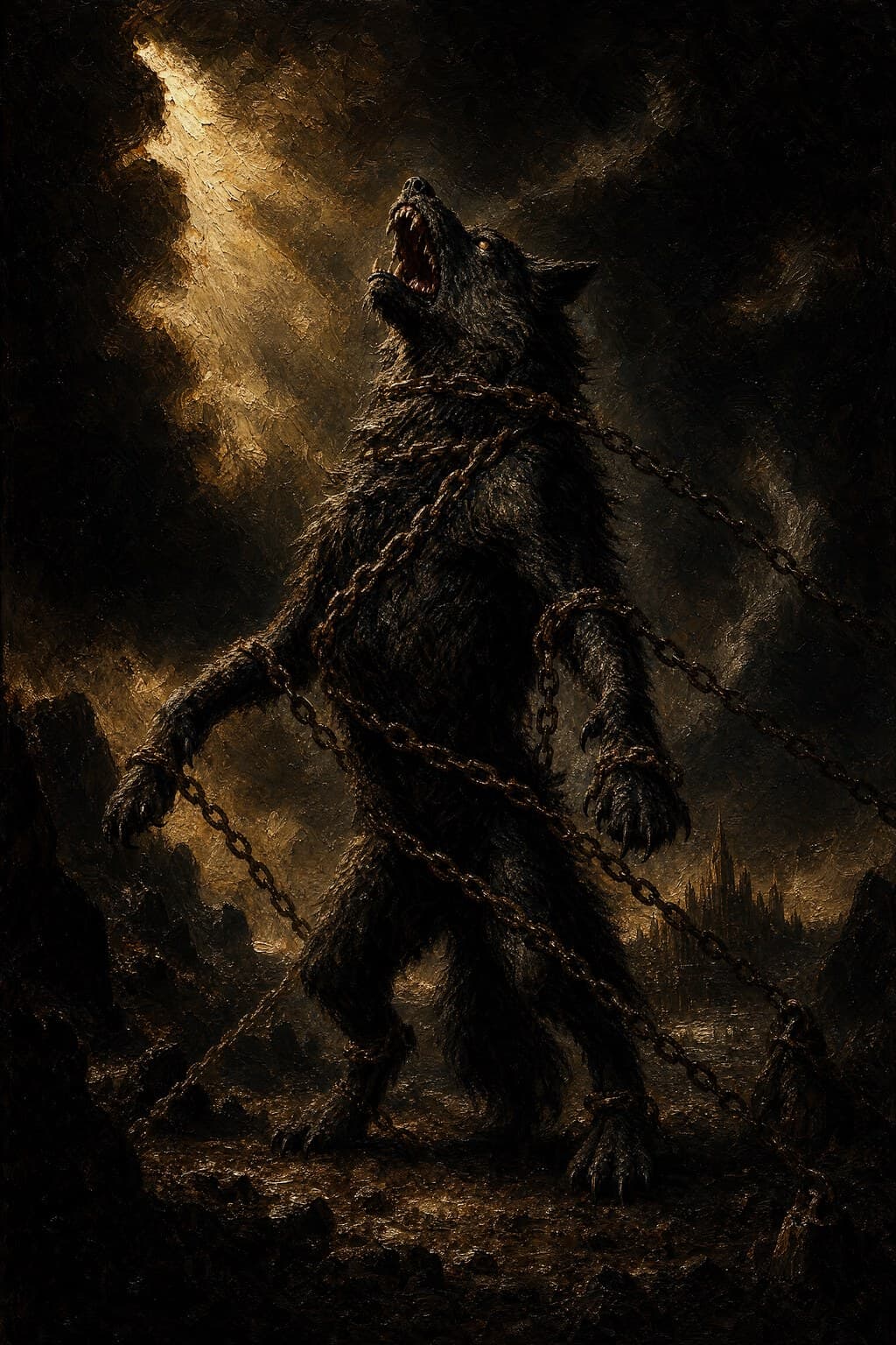 Fenrir — Baroque Tenebrism — Portrait