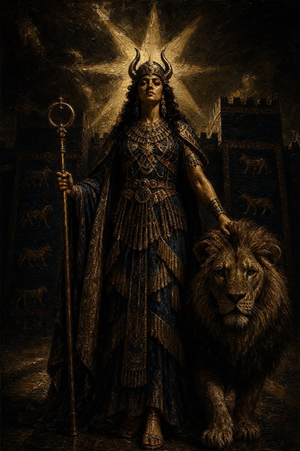 Inanna — Baroque Tenebrism — Portrait