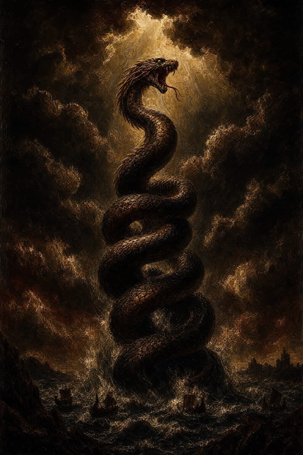 Jörmungandr — Baroque Tenebrism — Portrait
