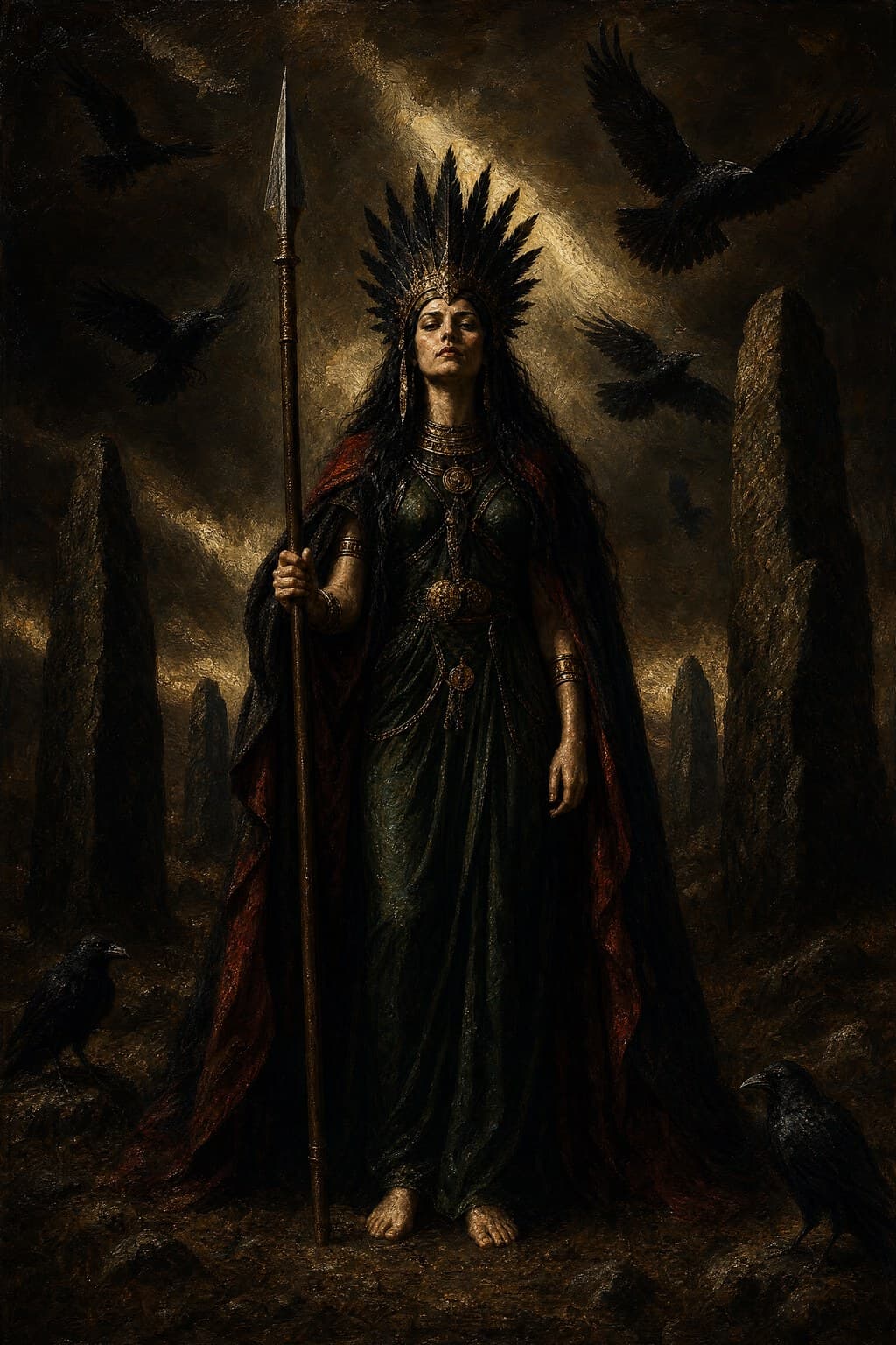 The Morrígan — Baroque Tenebrism — Portrait