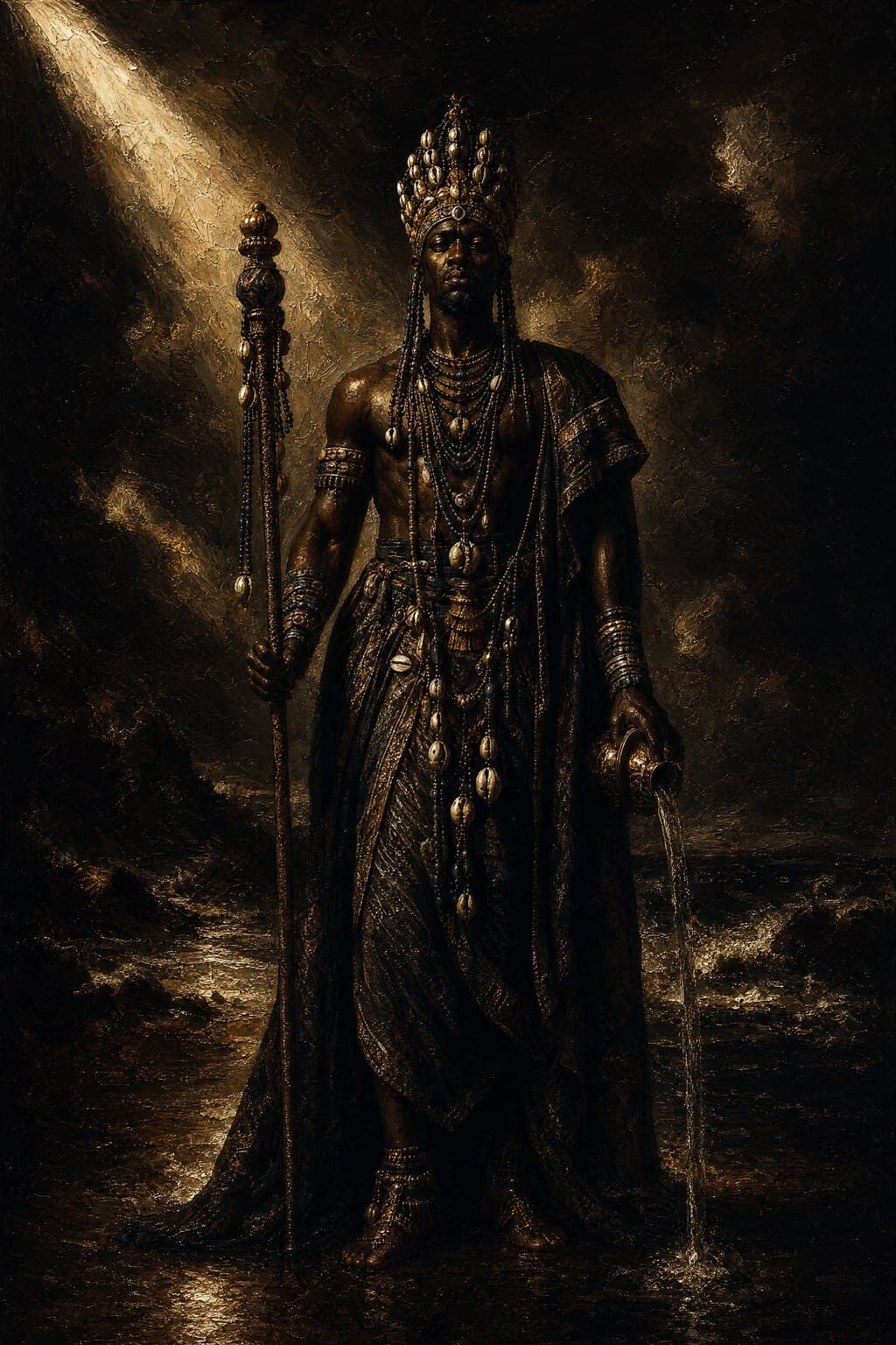 The River Crown — Baroque Tenebrism — Portrait