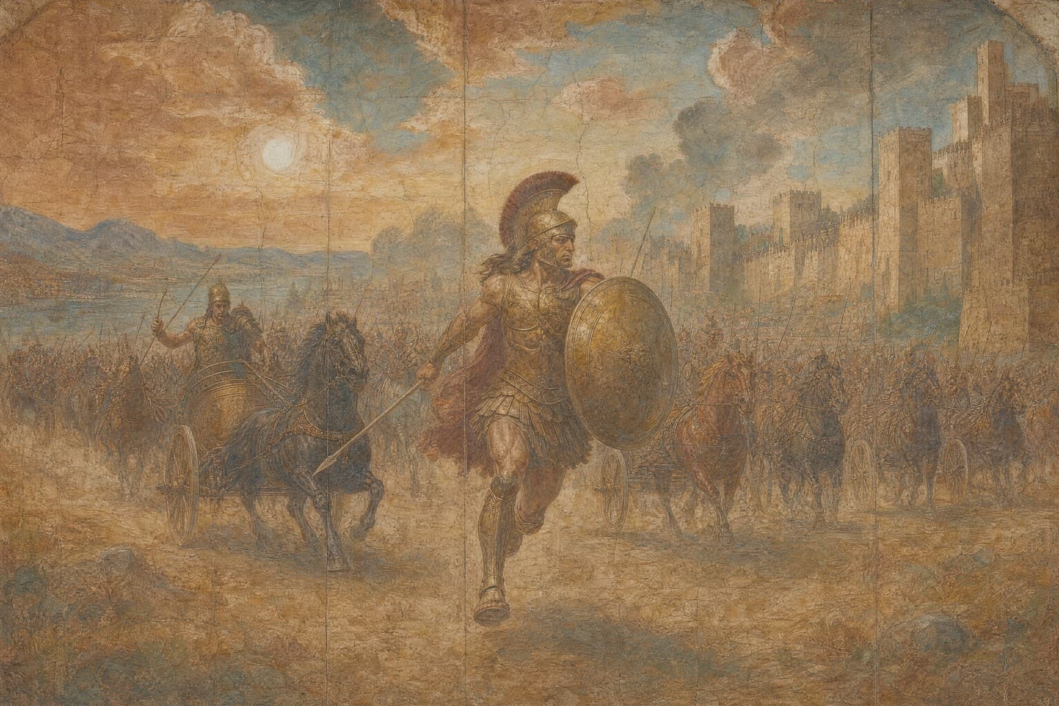 Achilles — Renaissance Fresco — Cinematic