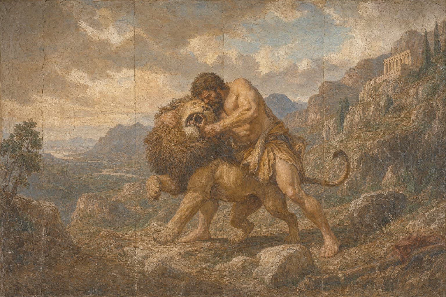 Heracles — Renaissance Fresco — Cinematic