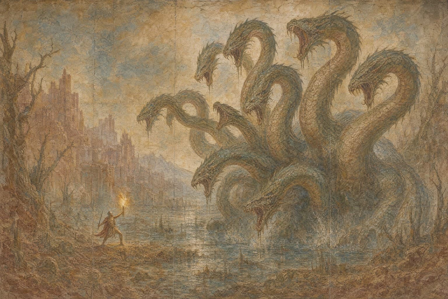 The Hydra — Renaissance Fresco — Cinematic
