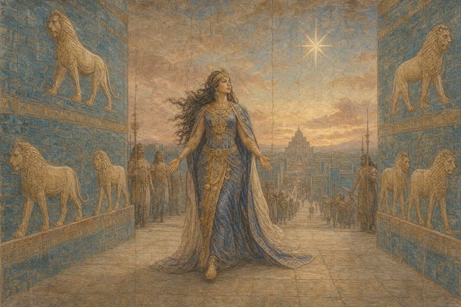 Inanna — Renaissance Fresco — Cinematic
