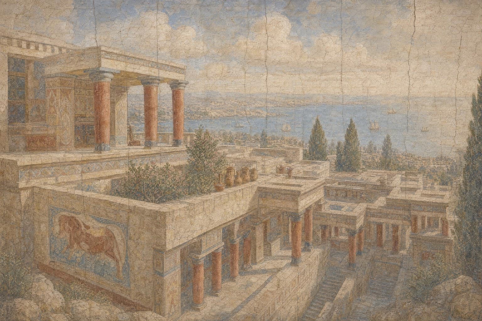Knossos — Renaissance Fresco — Cinematic