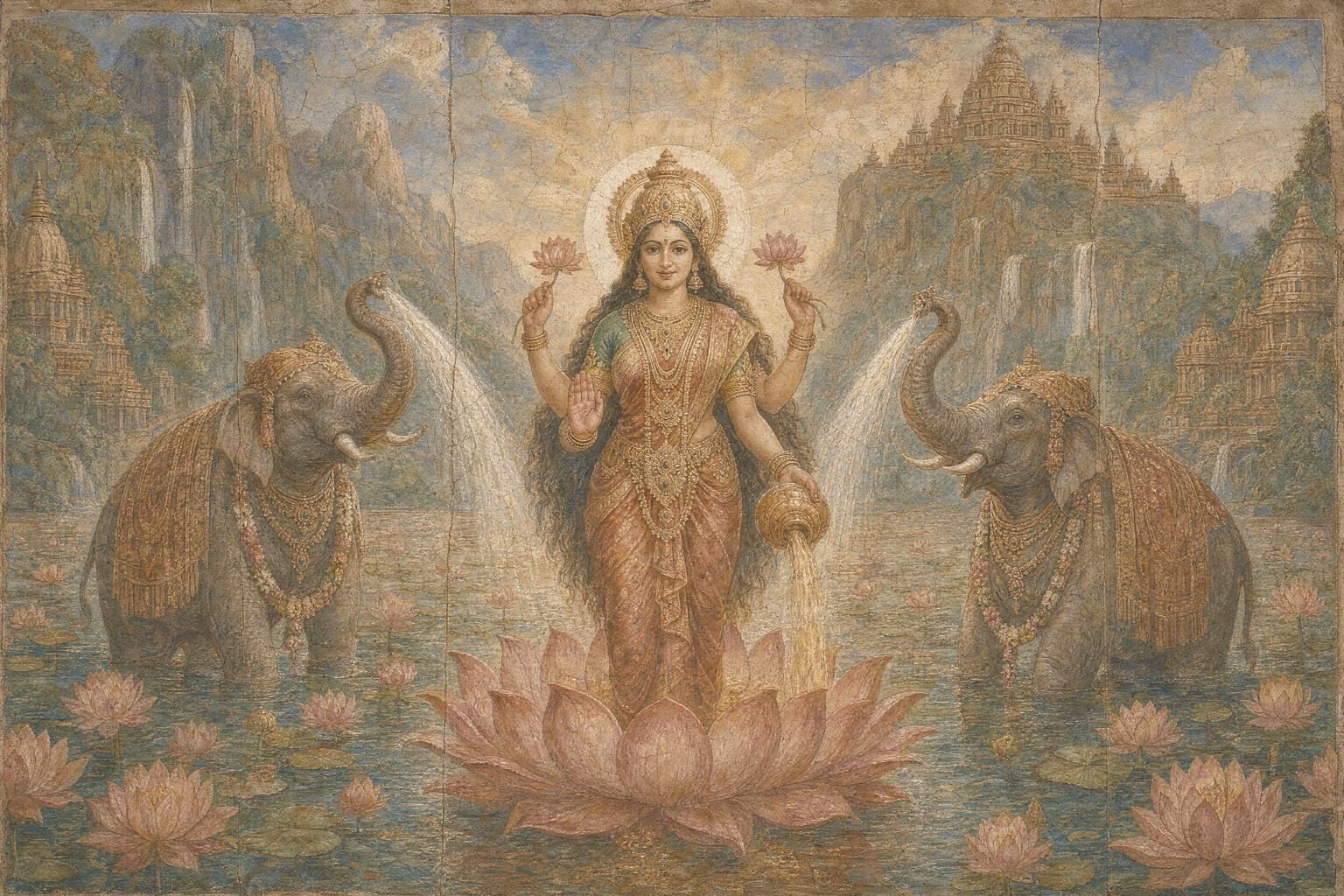Lakshmi — Renaissance Fresco — Cinematic