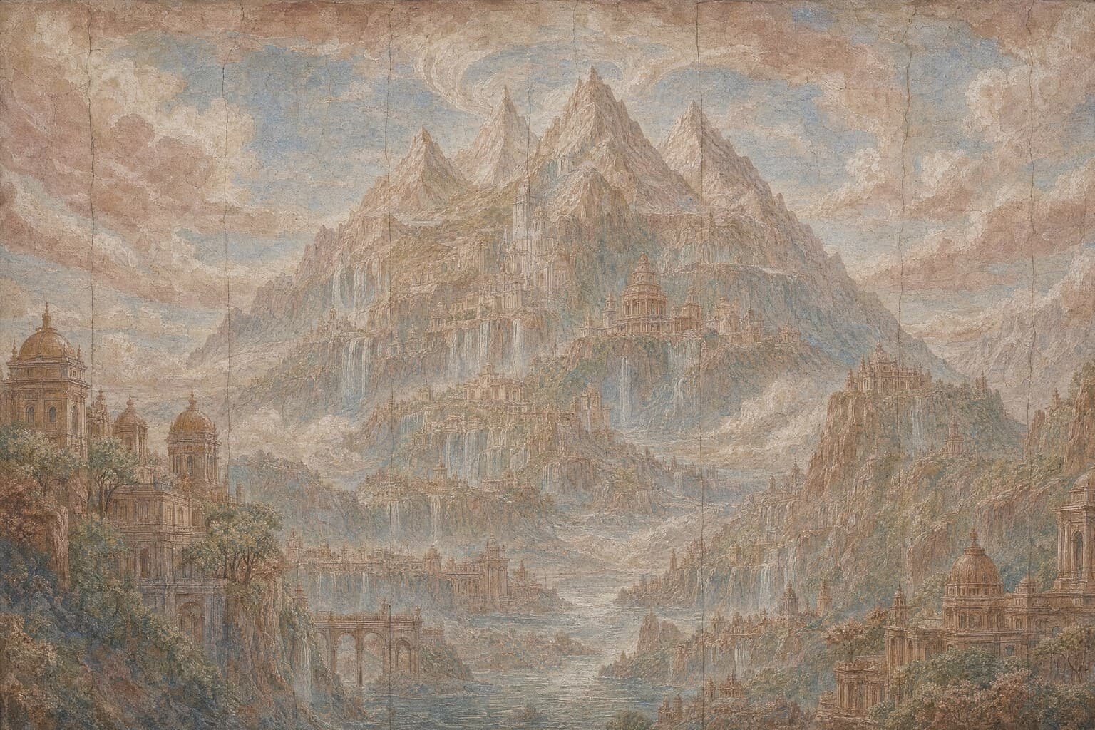 Mount Meru — Renaissance Fresco — Cinematic