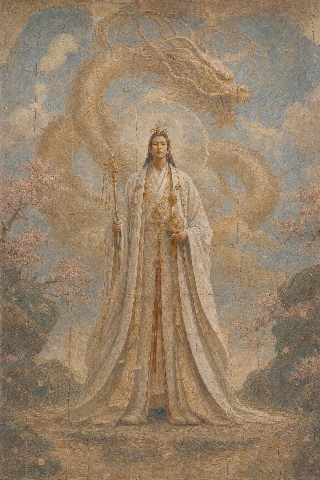 The Floating World — Renaissance Fresco — Portrait