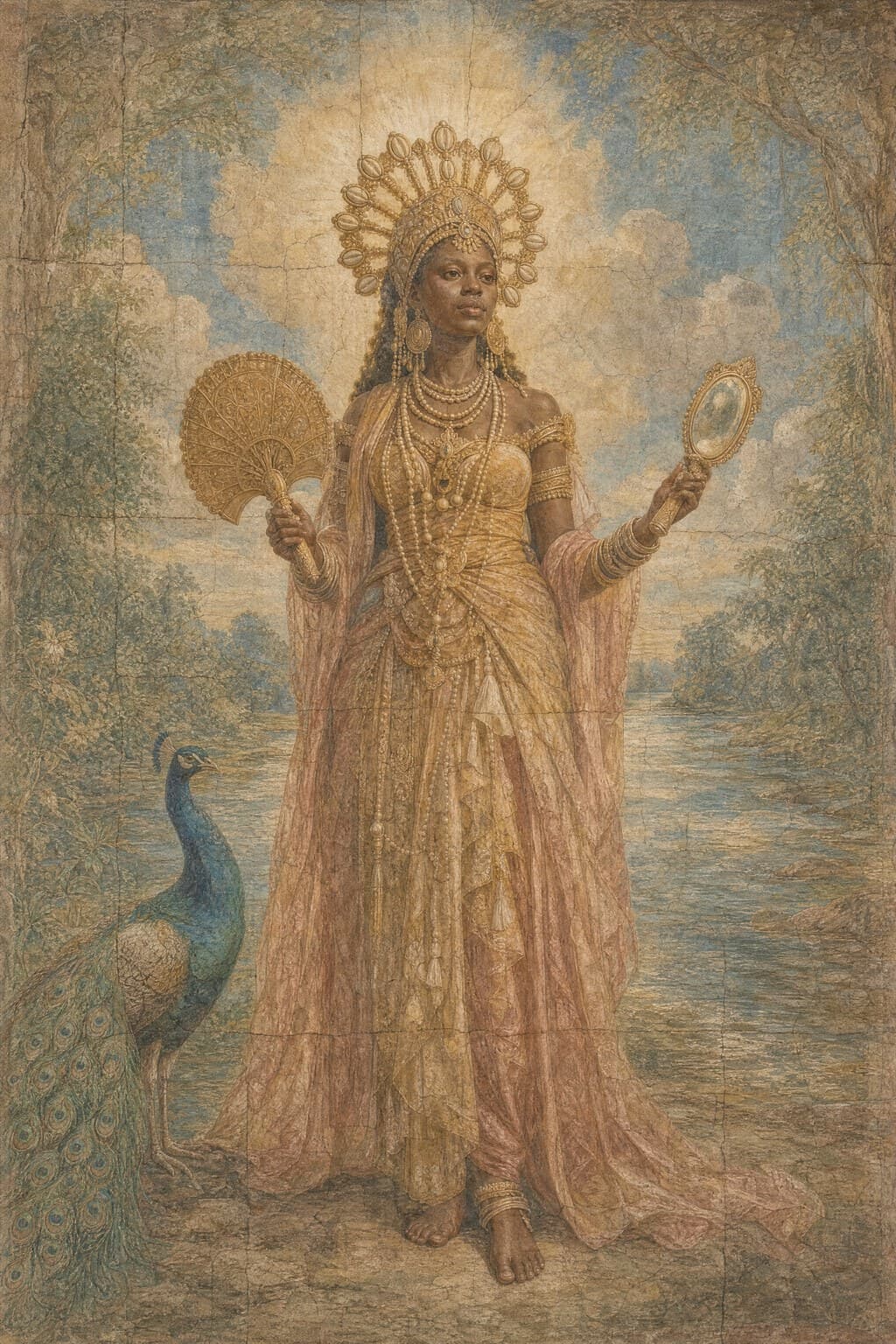 Oshun — Renaissance Fresco — Portrait