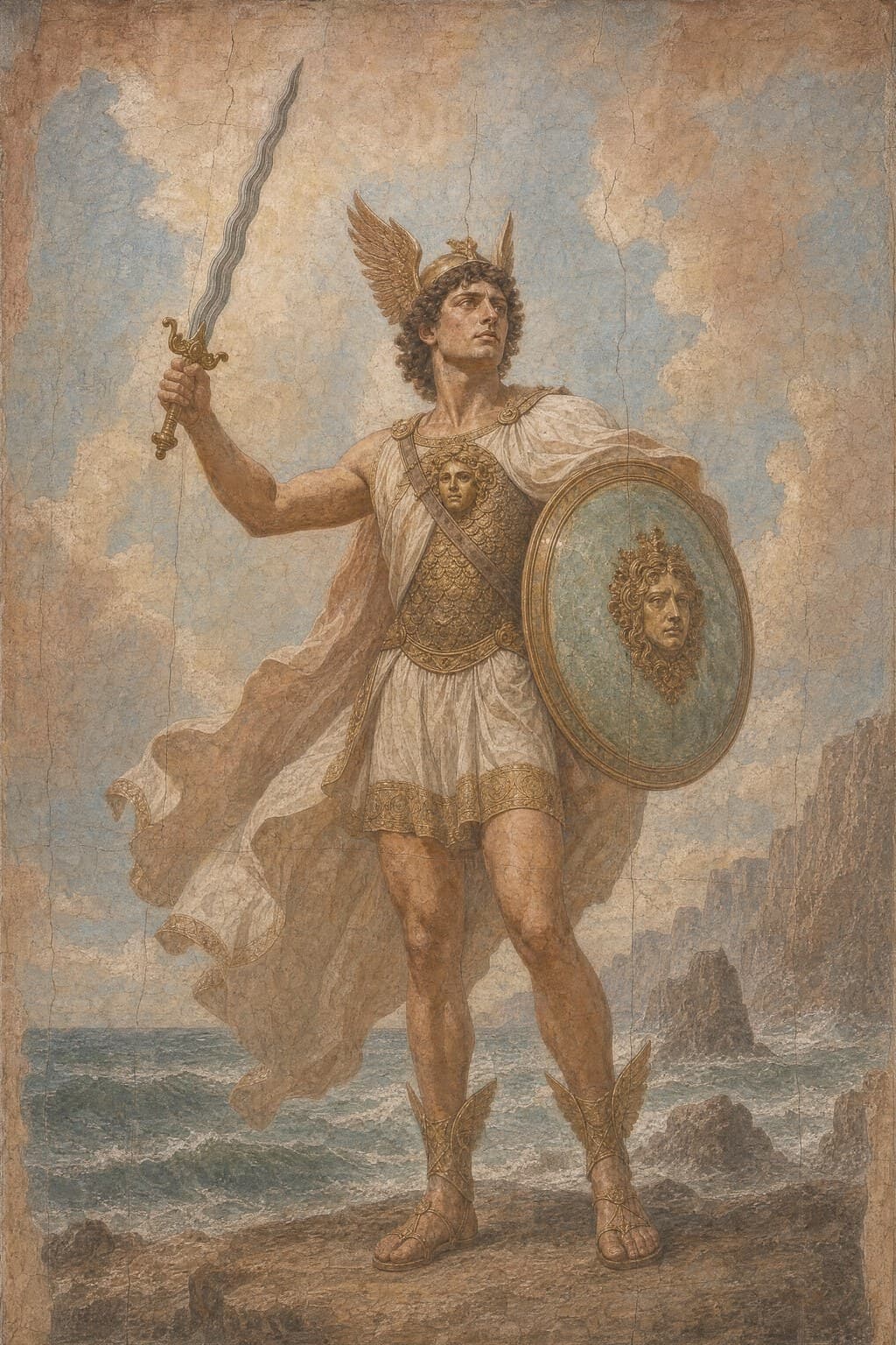 Perseus — Renaissance Fresco — Portrait