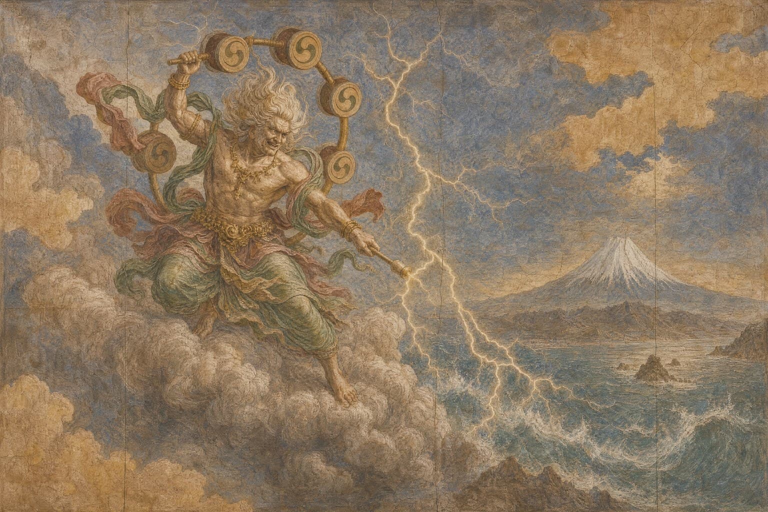 Raijin — Renaissance Fresco — Cinematic