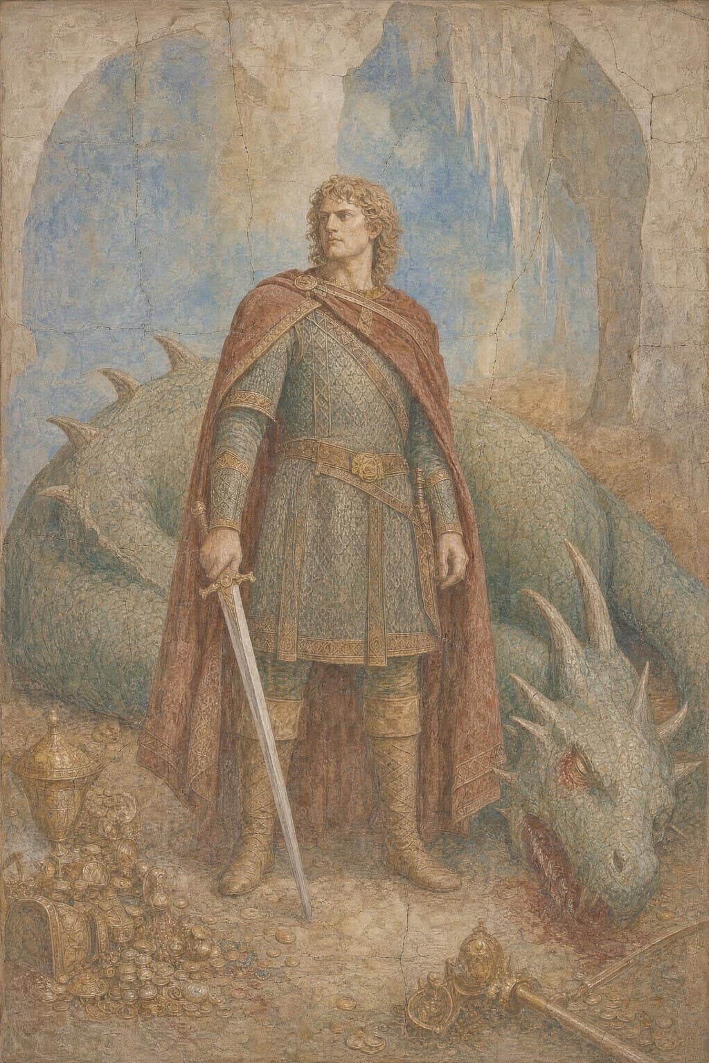 Sigurd — Renaissance Fresco — Portrait