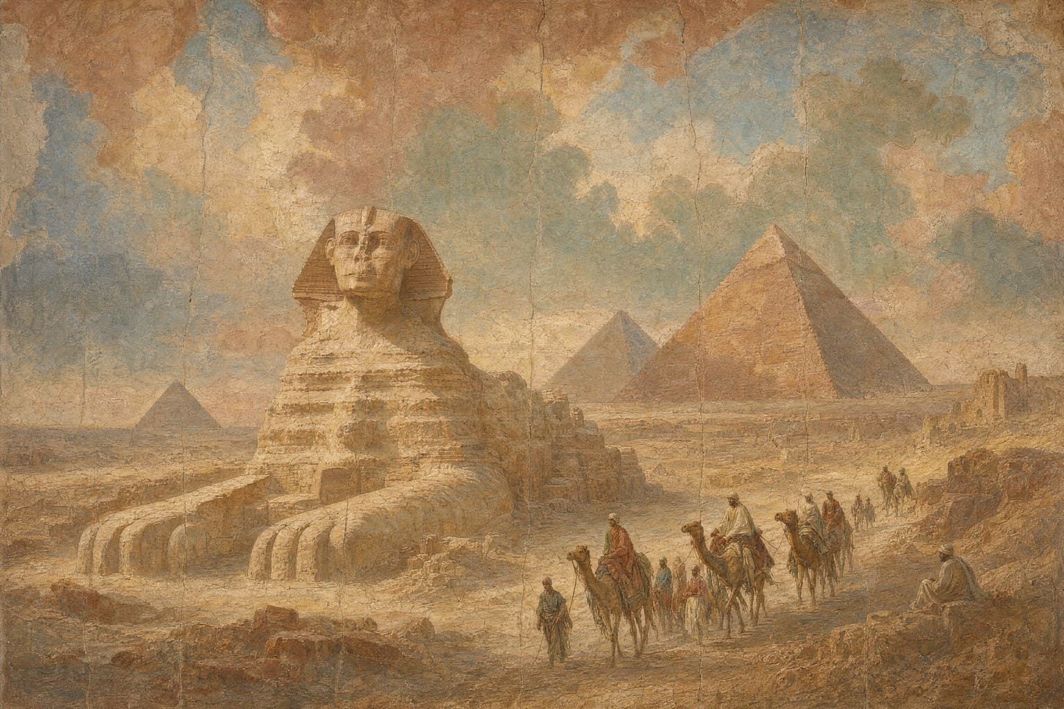 The Sphinx — Renaissance Fresco — Cinematic