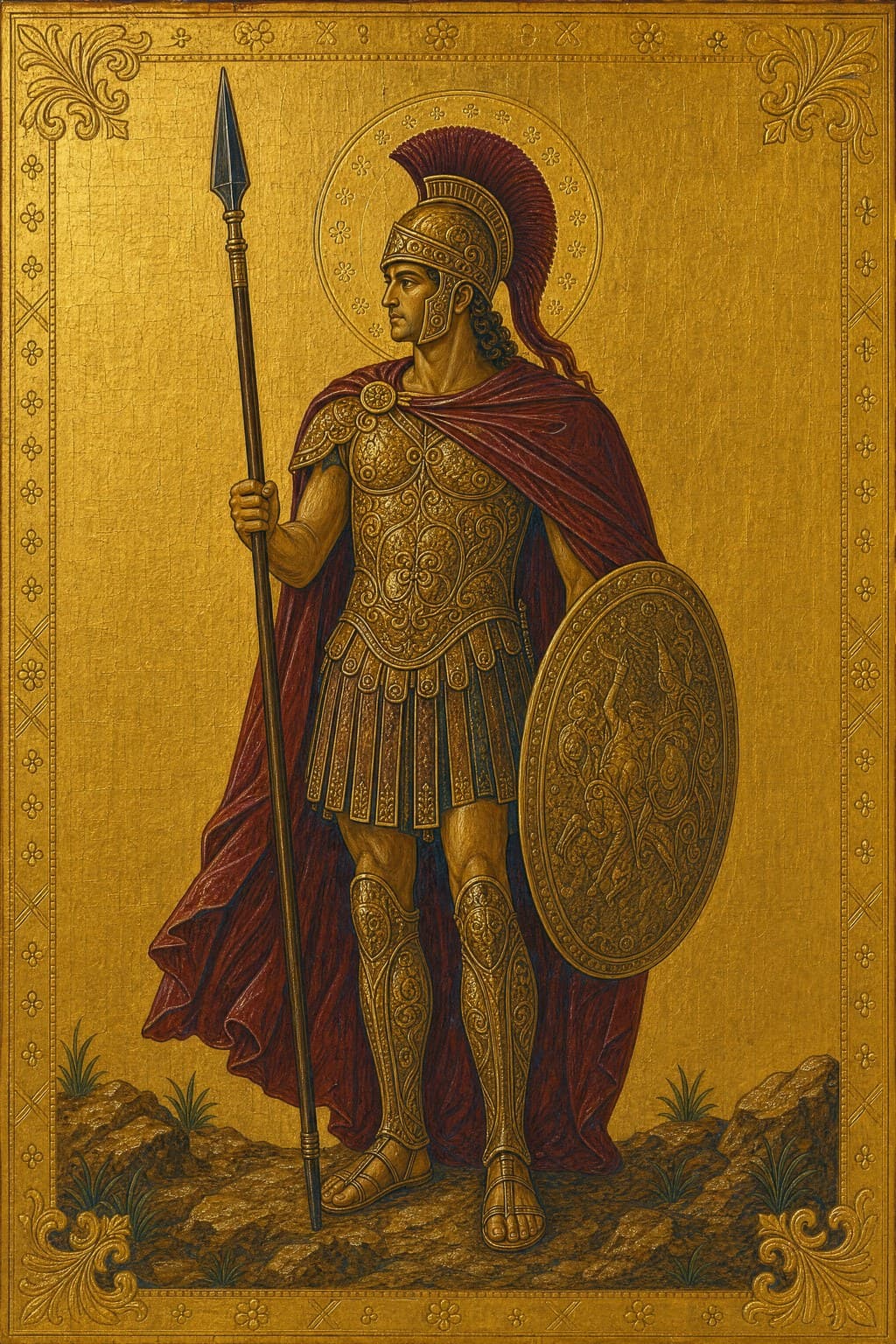 Achilles — Gilded Icon — Portrait