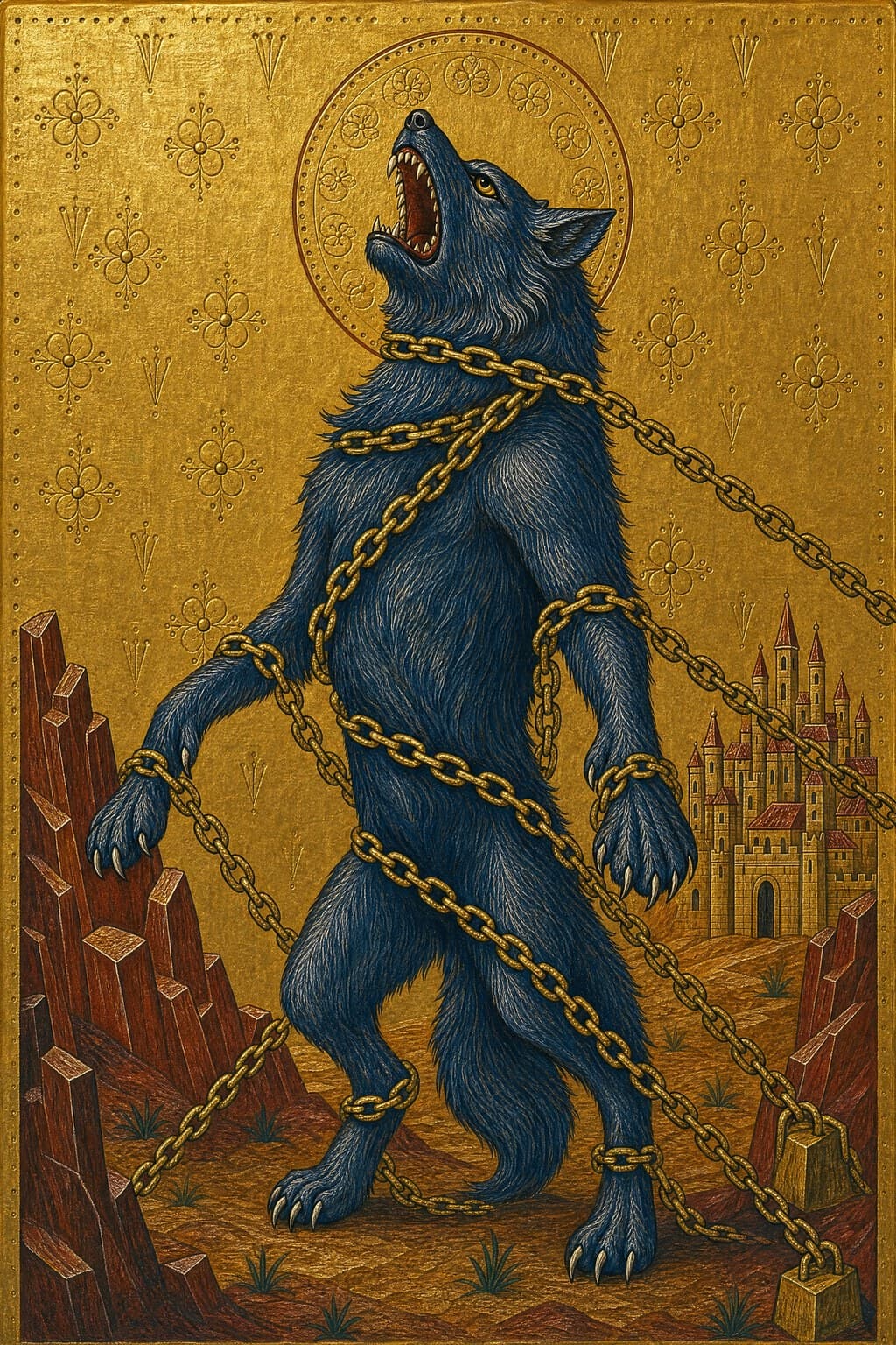 Fenrir — Gilded Icon — Portrait