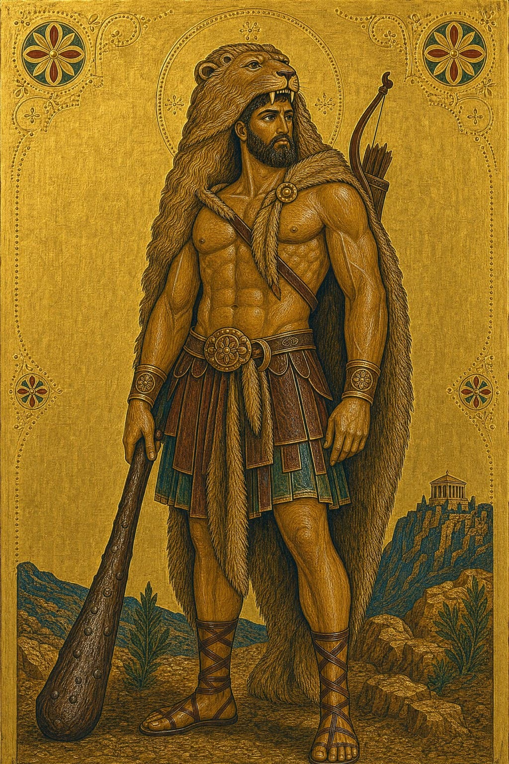 Heracles — Gilded Icon — Portrait