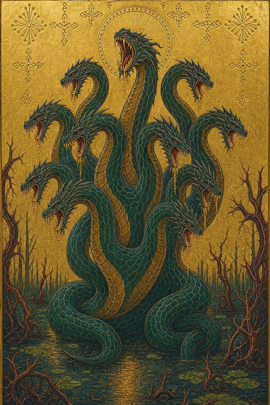 The Hydra — Gilded Icon — Portrait