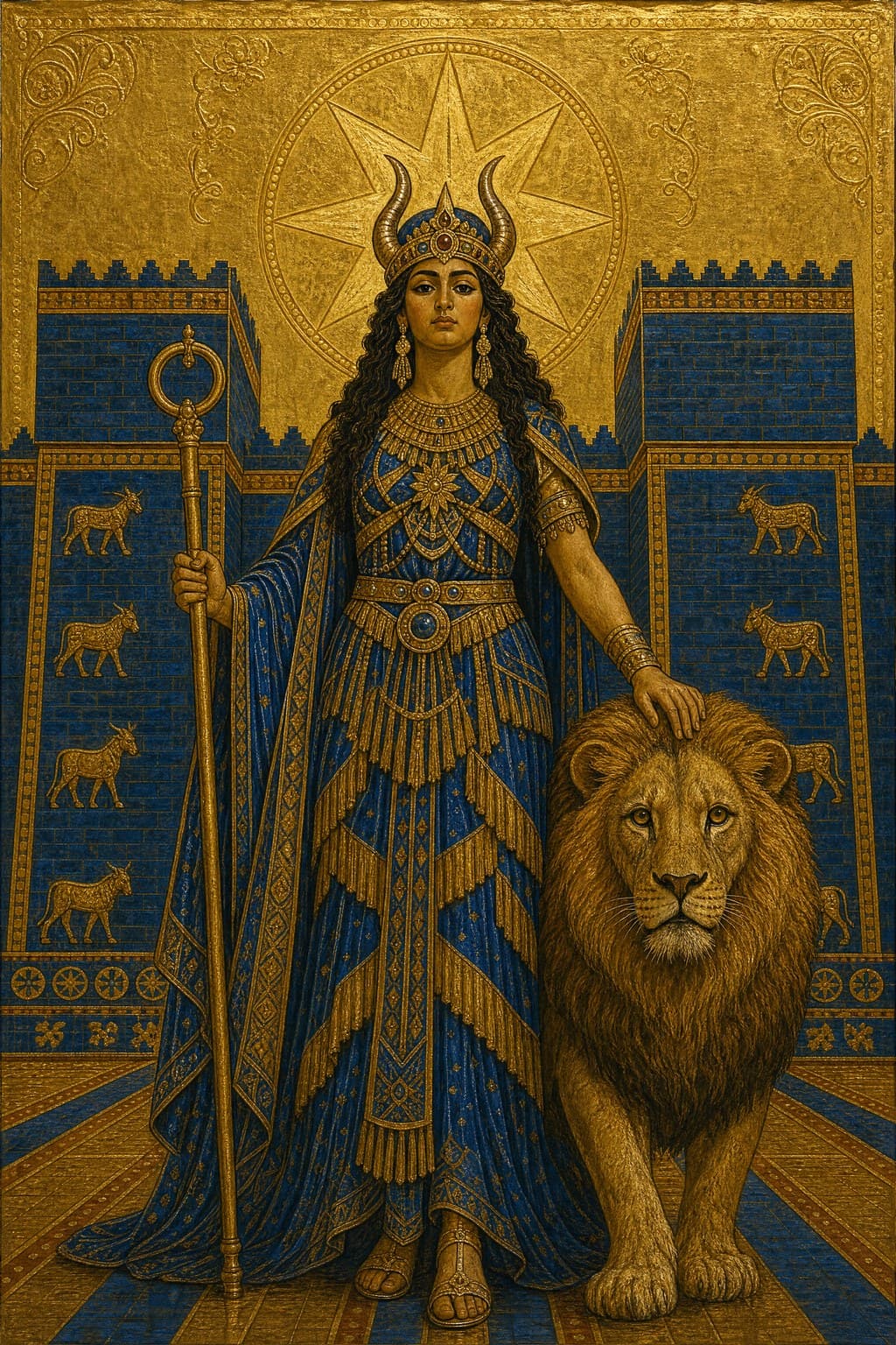 Inanna — Gilded Icon — Portrait
