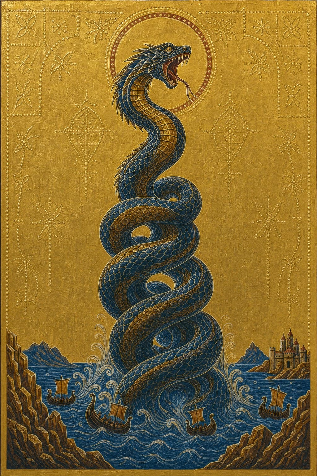 Jörmungandr — Gilded Icon — Portrait