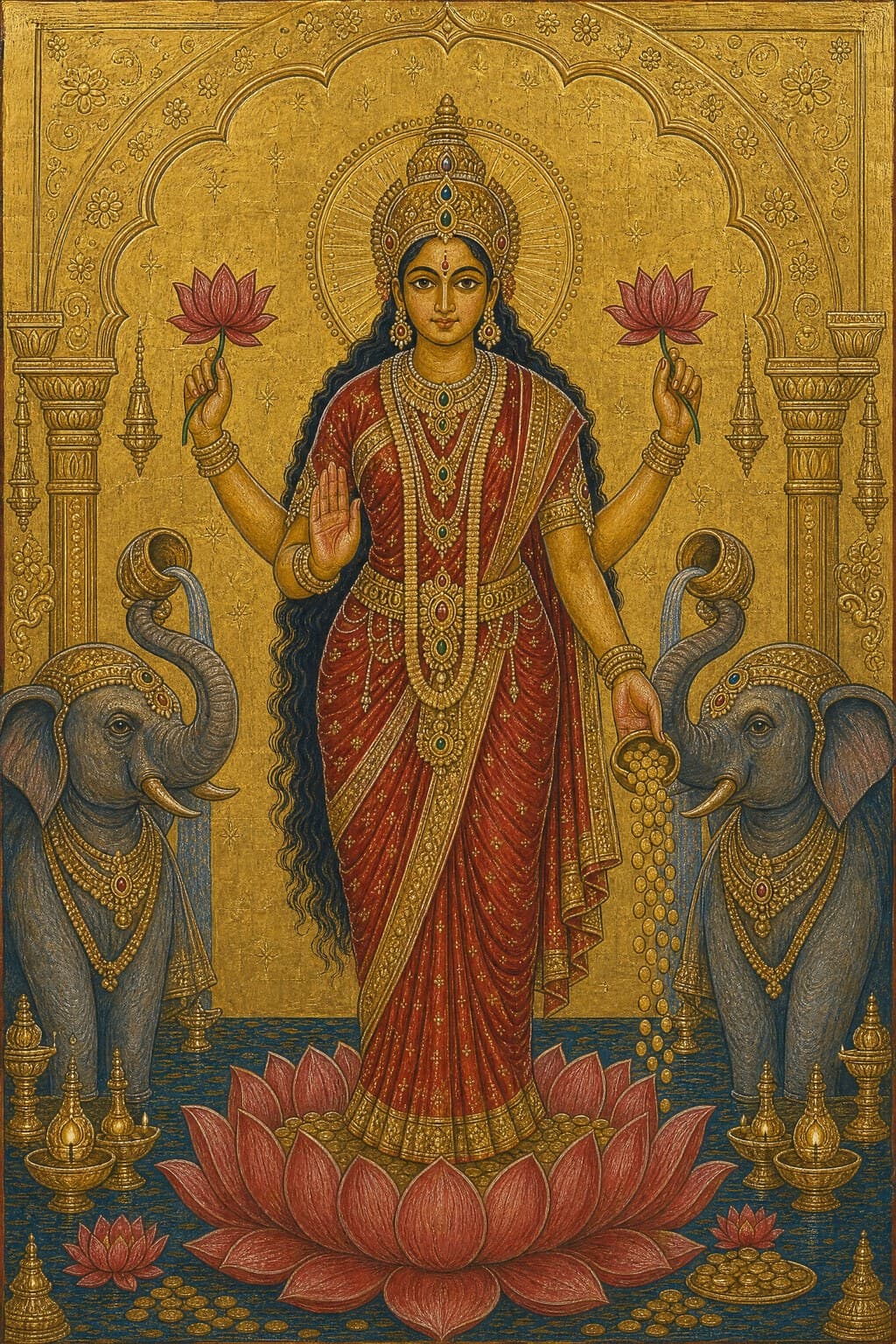 Lakshmi — Gilded Icon — Portrait