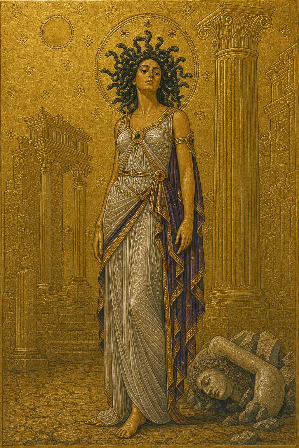 Medusa — Gilded Icon — Portrait
