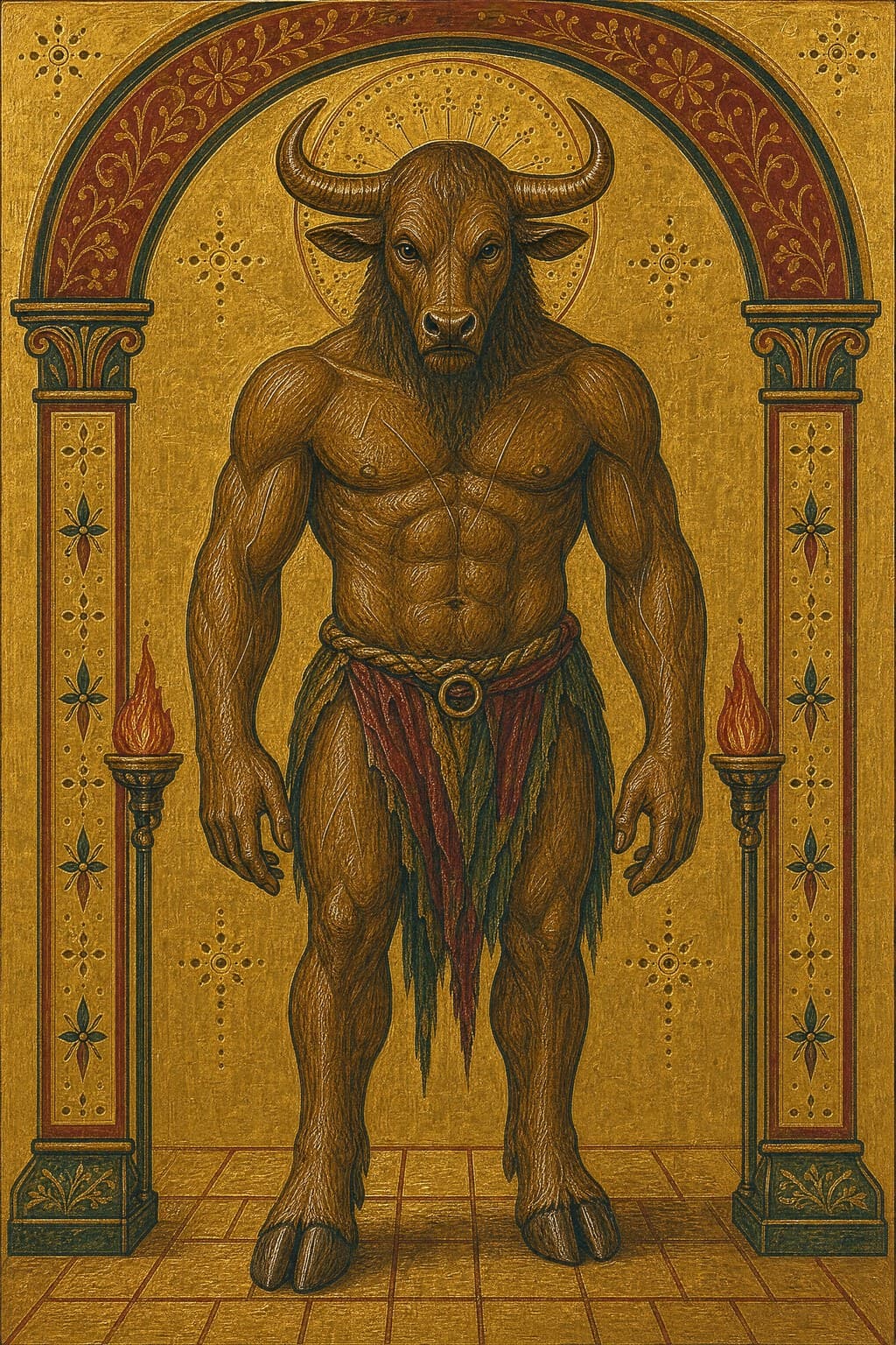 The Minotaur — Gilded Icon — Portrait