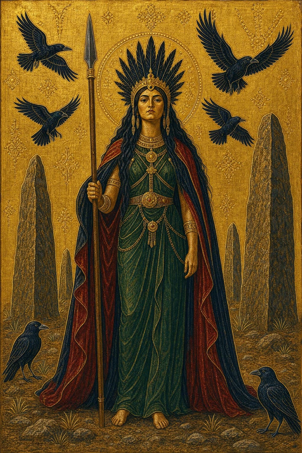 The Morrígan — Gilded Icon — Portrait