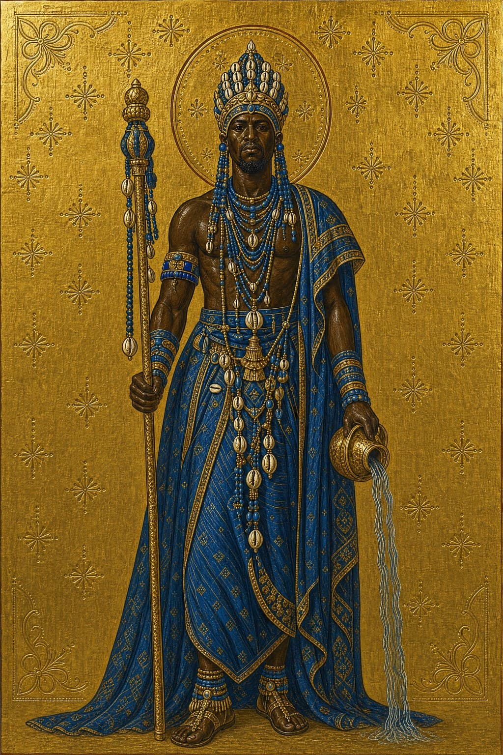 The River Crown — Gilded Icon — Portrait