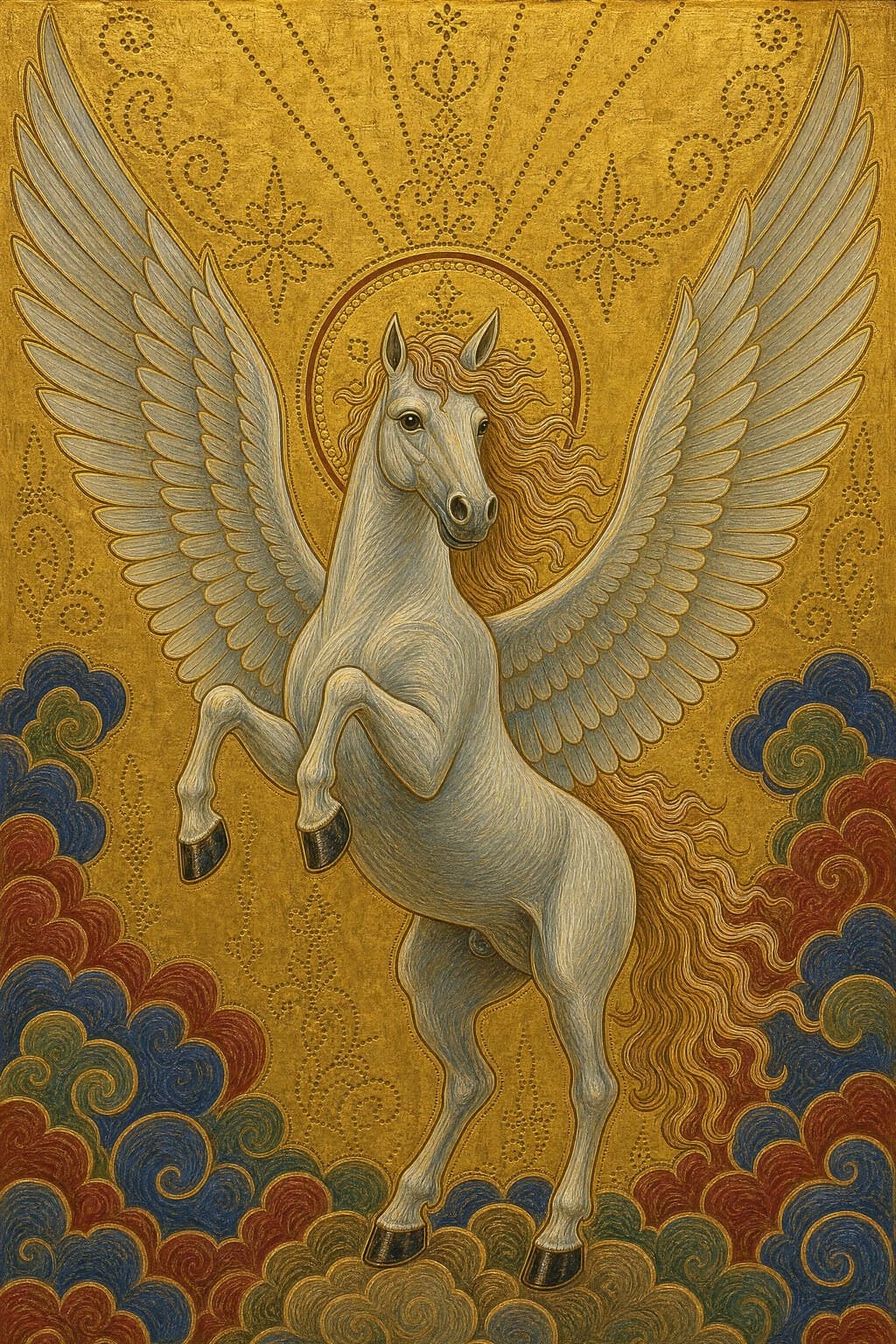 Pegasus — Gilded Icon — Portrait