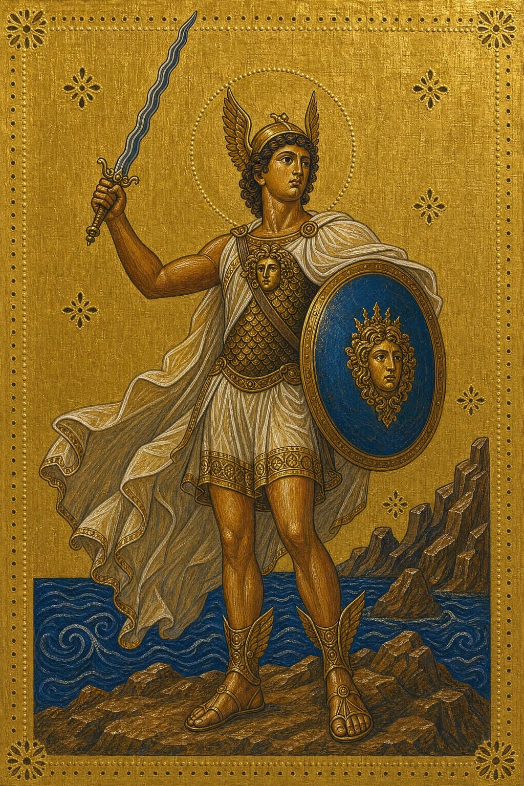 Perseus — Gilded Icon — Portrait