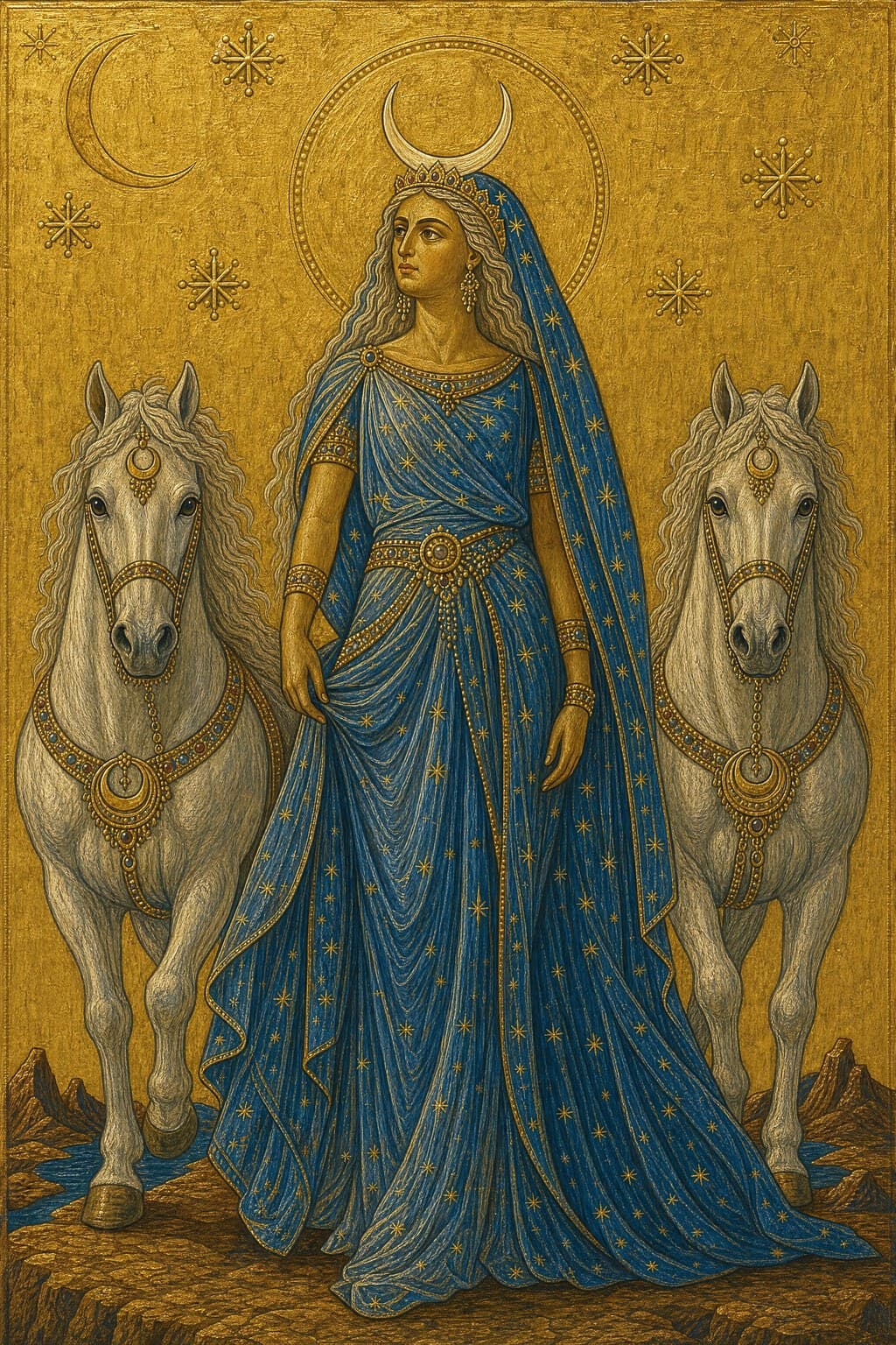 Selene — Gilded Icon — Portrait