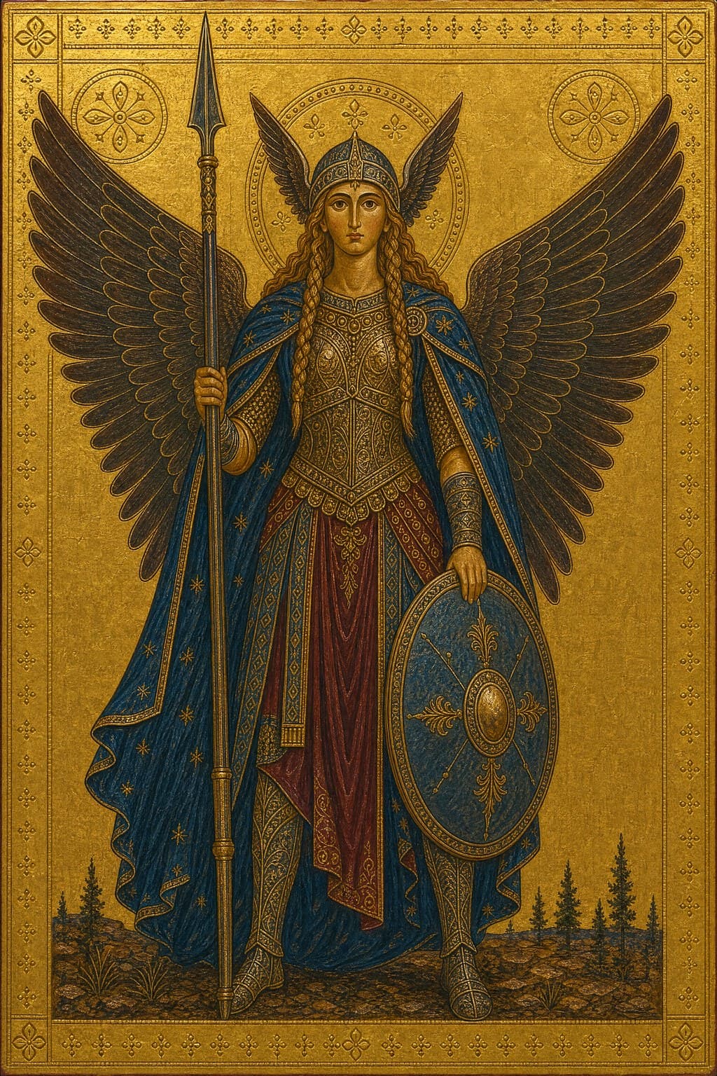 The Valkyrie — Gilded Icon — Portrait
