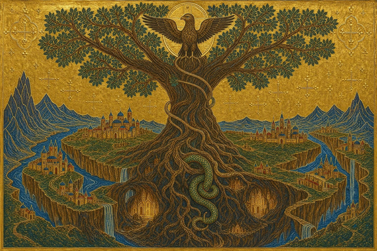 Yggdrasil — Gilded Icon — Cinematic