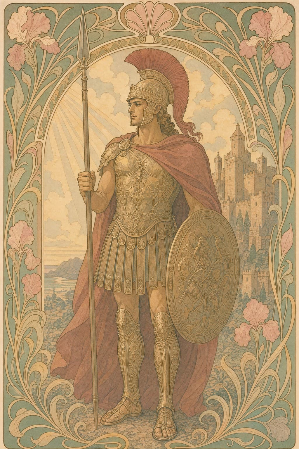 Achilles — Art Nouveau — Portrait