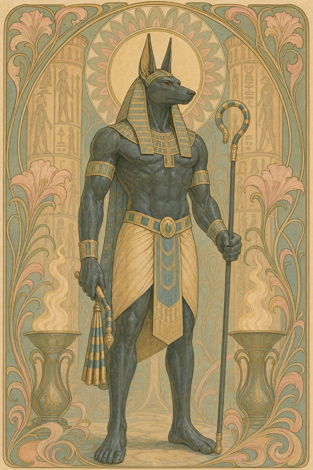 Anubis — Art Nouveau — Portrait