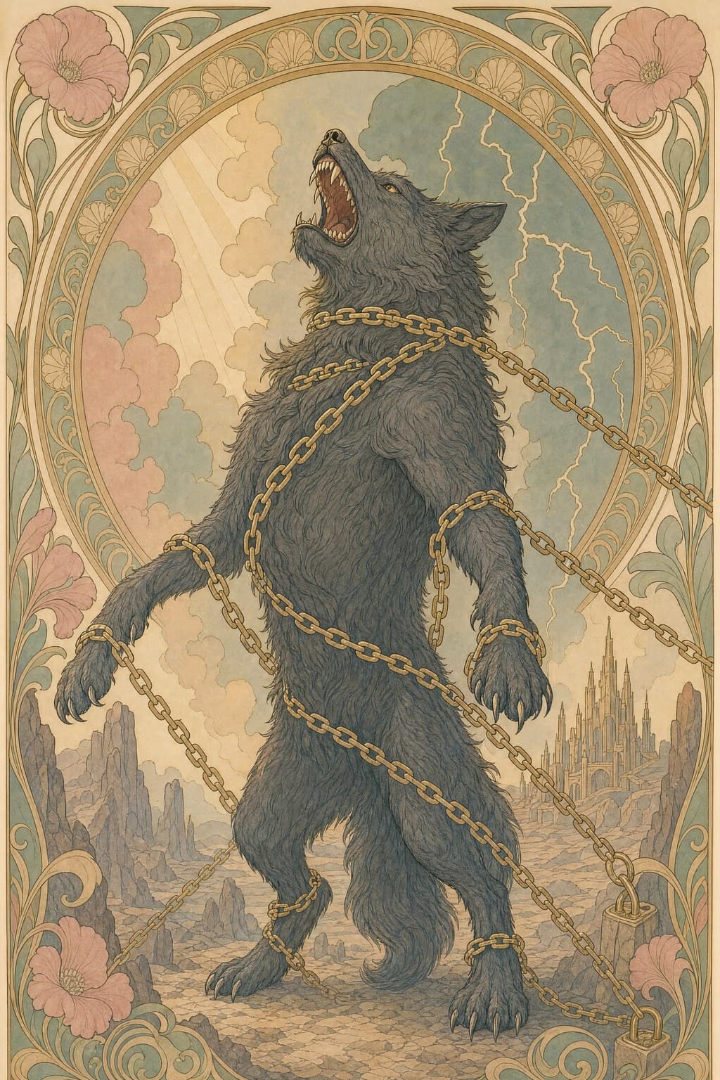 Fenrir — Art Nouveau — Portrait