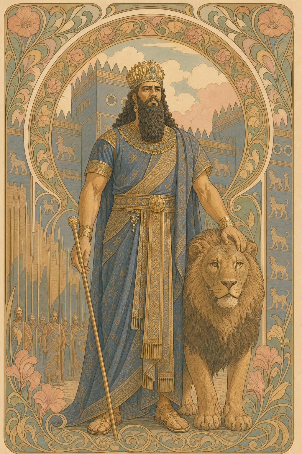 Gilgamesh — Art Nouveau — Portrait