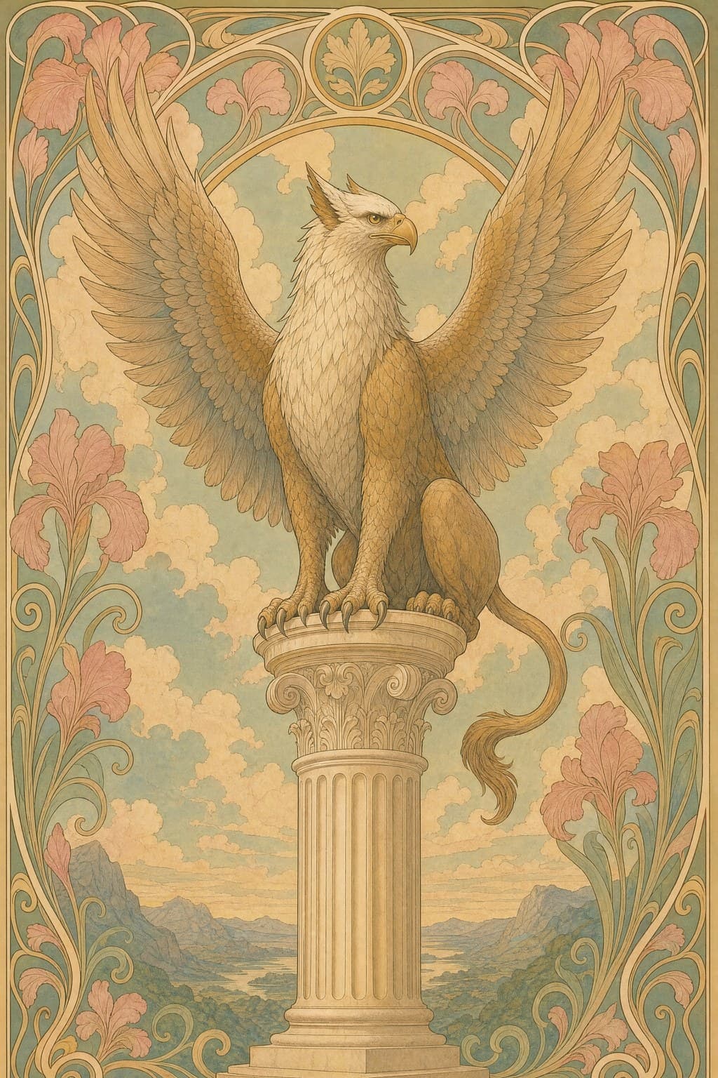 The Griffin — Art Nouveau — Portrait