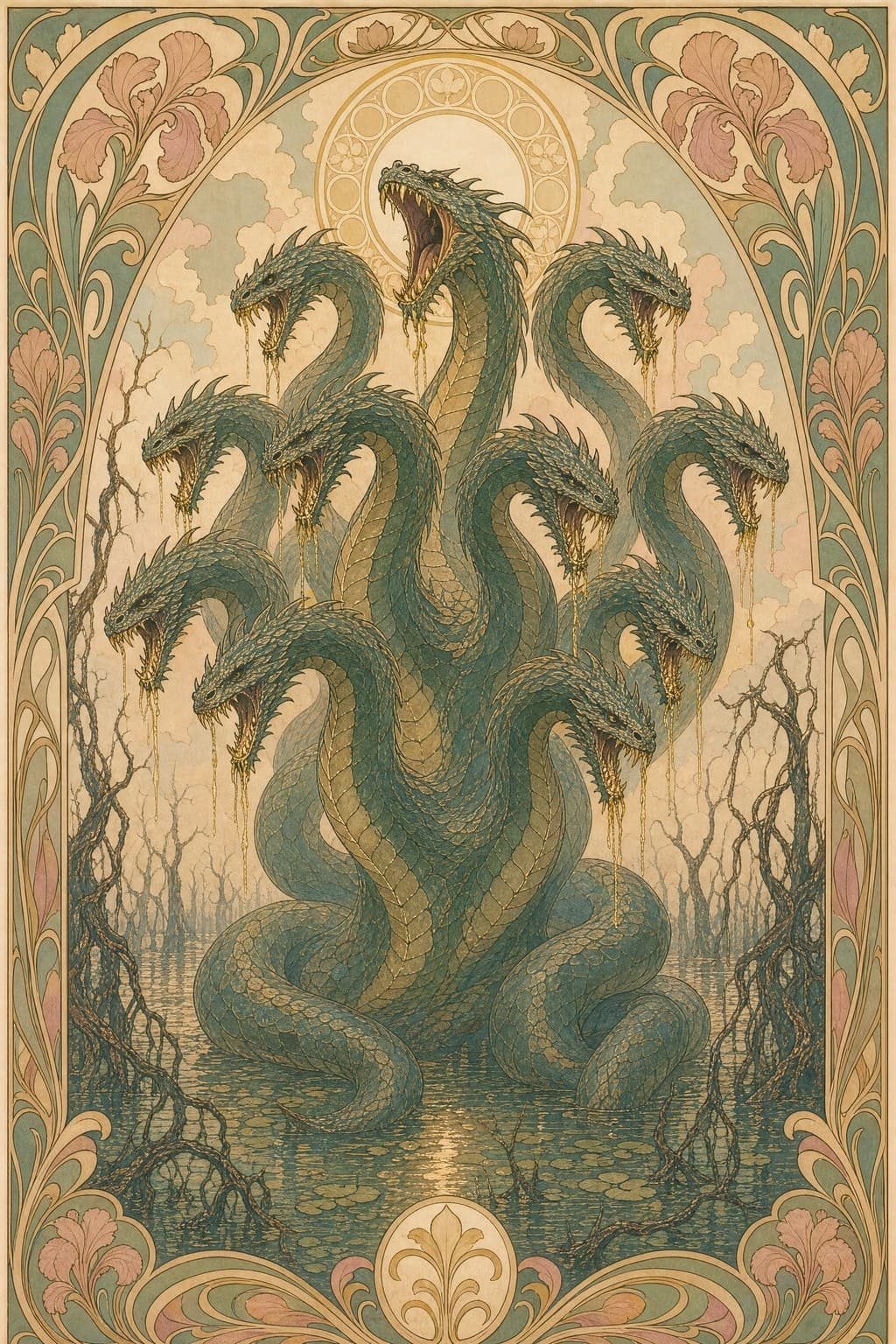 The Hydra — Art Nouveau — Portrait