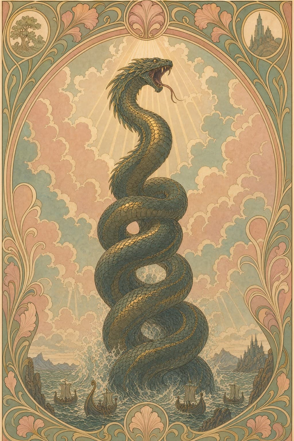 Jörmungandr — Art Nouveau — Portrait