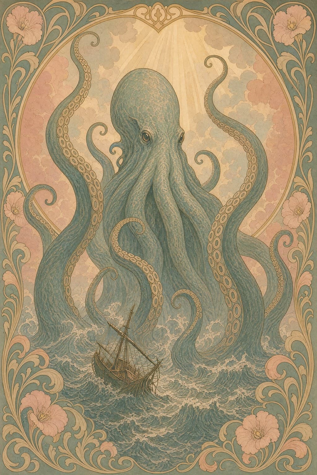 The Kraken — Art Nouveau — Portrait