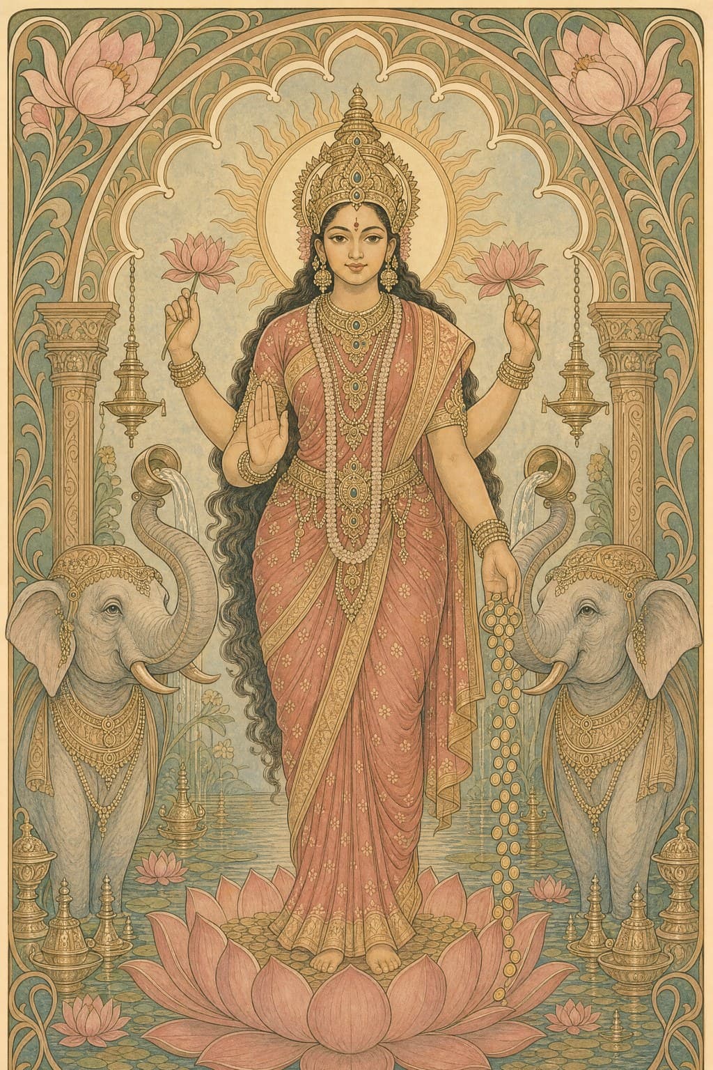 Lakshmi — Art Nouveau — Portrait
