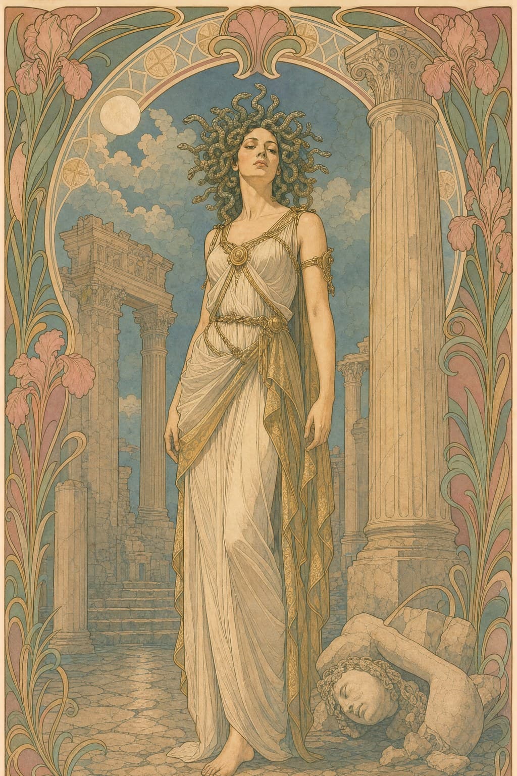 Medusa — Art Nouveau — Portrait