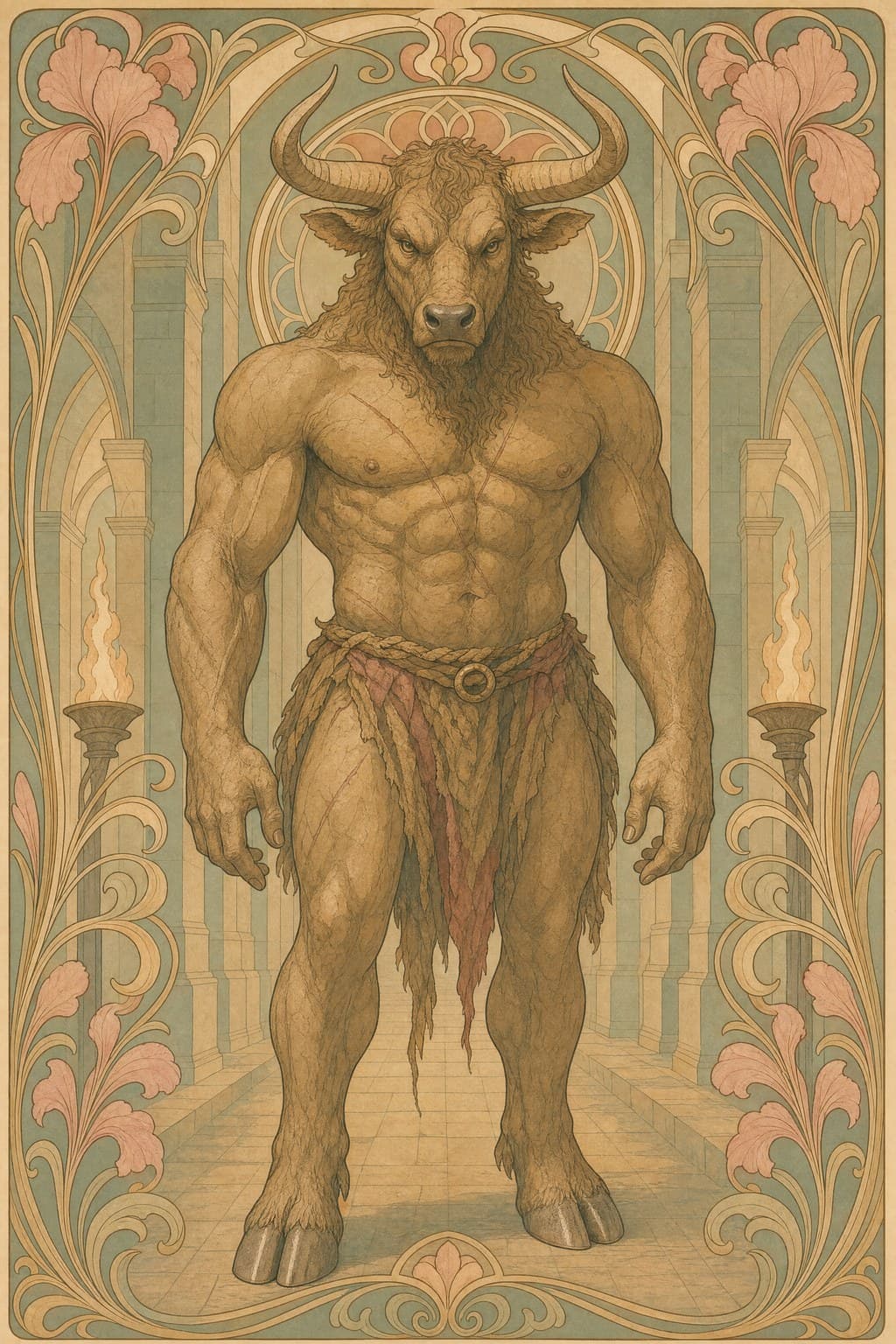 The Minotaur — Art Nouveau — Portrait