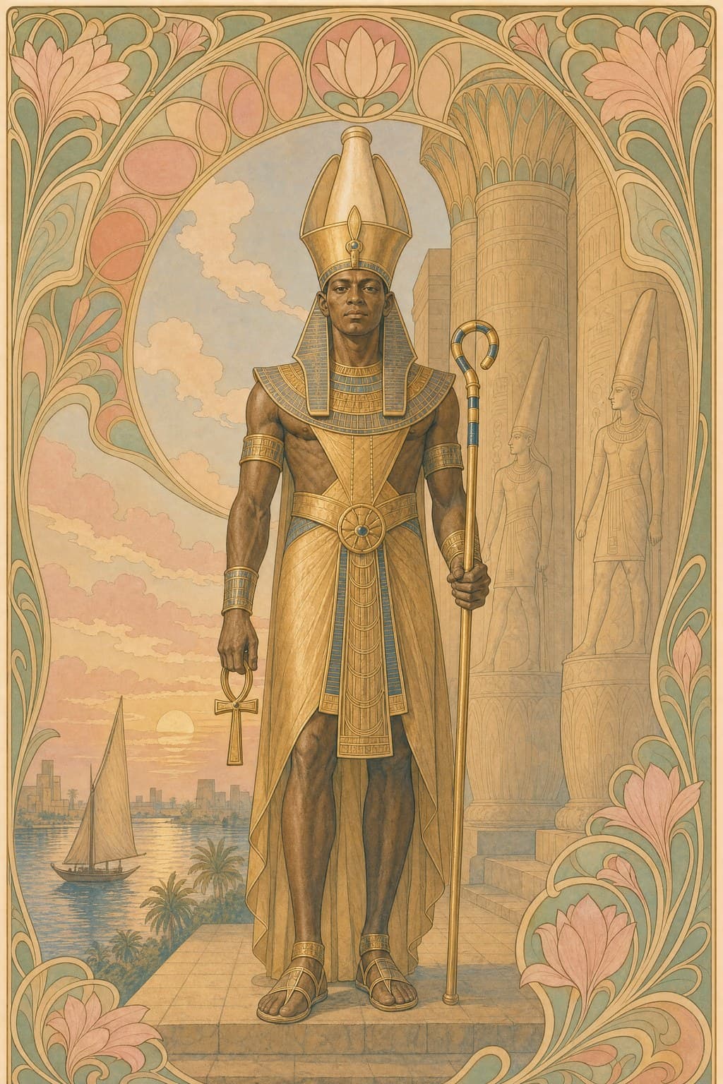 The Nile — Art Nouveau — Portrait