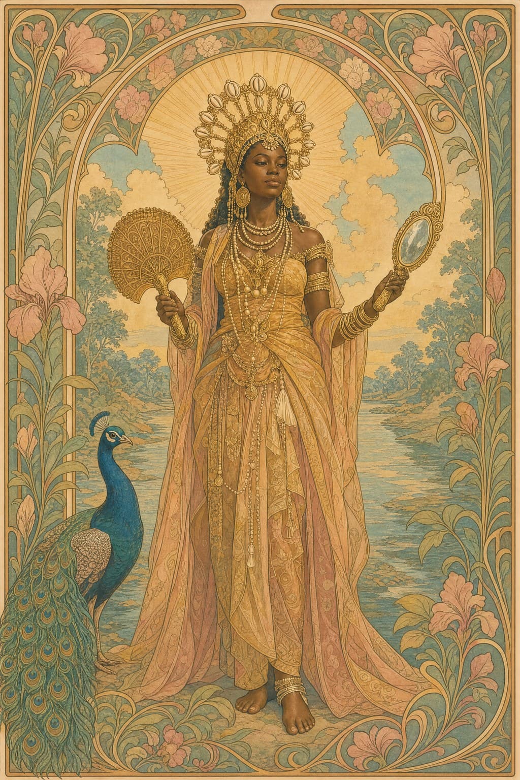 Oshun — Art Nouveau — Portrait
