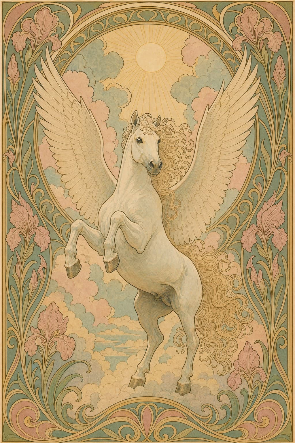 Pegasus — Art Nouveau — Portrait