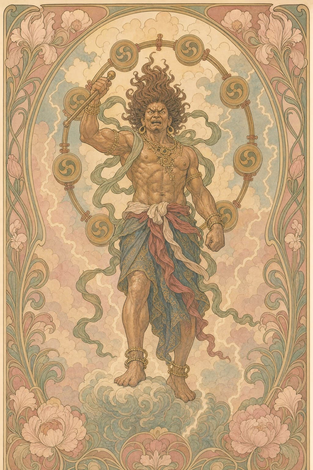 Raijin — Art Nouveau — Portrait