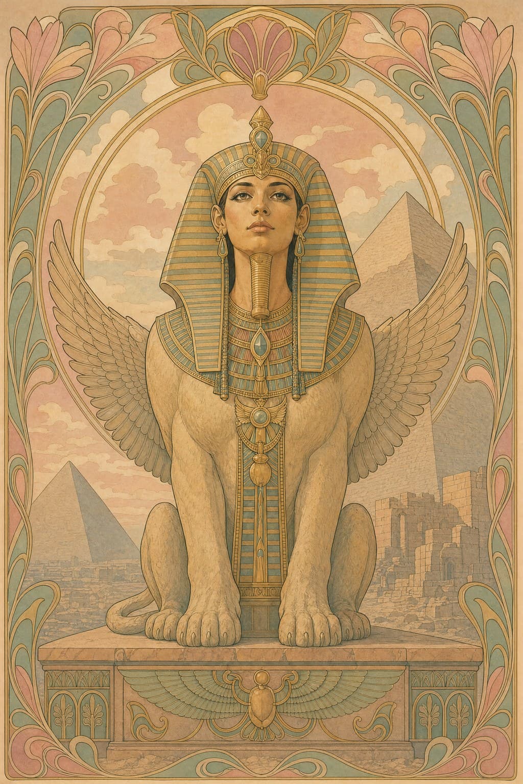 The Sphinx — Art Nouveau — Portrait
